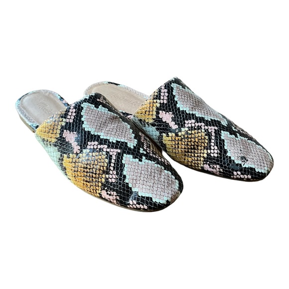 Madewell The Cory Slip On Mule in Snakeskin Print Leather Pink Black Brown White - Picture 5 of 14